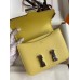Hermes Constance 18 Handmade Bag In Jaune Poussin Epsom Calfskin Hermes Constance 18 Handmade Bag In Jaune Poussin Epsom Calfskin