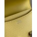 Hermes Constance 18 Handmade Bag In Jaune Poussin Epsom Calfskin Hermes Constance 18 Handmade Bag In Jaune Poussin Epsom Calfskin