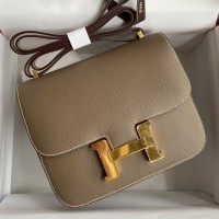 Hermes Constance 18 Handmade Bag In Tanpe Epsom Calfskin Hermes Constance 18 Handmade Bag In Tanpe Epsom Calfskin