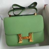 Hermes Constance 18 Handmade Bag In Vert Criquet Epsom Calfskin Hermes Constance 18 Handmade Bag In Vert Criquet Epsom Calfskin