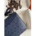 Hermes Constance 18 Handmade Bag In Blue Iris Ostrich Leather Hermes Constance 18 Handmade Bag In Blue Iris Ostrich Leather
