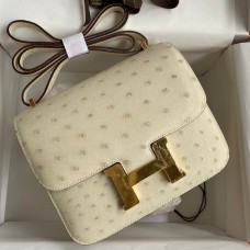 Hermes Constance 18 Handmade Bag In Parchemin Ostrich Leather Hermes Constance 18 Handmade Bag In Parchemin Ostrich Leather