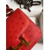 Hermes Constance 18 Handmade Bag In Red Ostrich Leather Hermes Constance 18 Handmade Bag In Red Ostrich Leather
