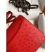 Hermes Constance 18 Handmade Bag In Red Ostrich Leather Hermes Constance 18 Handmade Bag In Red Ostrich Leather