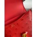Hermes Constance 18 Handmade Bag In Red Ostrich Leather Hermes Constance 18 Handmade Bag In Red Ostrich Leather