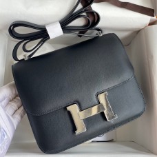 Hermes Constance 18 Handmade Bag In Black Swift Calfskin Hermes Constance 18 Handmade Bag In Black Swift Calfskin