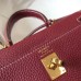 Hermes Kelly 20cm Bag In Bordeaux lemence Leather GHW Hermes Kelly 20cm Bag In Bordeaux lemence Leather GHW