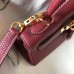 Hermes Kelly 20cm Bag In Bordeaux lemence Leather GHW Hermes Kelly 20cm Bag In Bordeaux lemence Leather GHW
