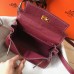 Hermes Kelly 20cm Bag In Bordeaux lemence Leather GHW Hermes Kelly 20cm Bag In Bordeaux lemence Leather GHW
