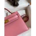 Hermes Kelly Mini II Sellier Handmade Bag In Rose Confetti Chevre Mysore Leather Hermes Kelly Mini II Sellier Handmade Bag In Rose Confetti Chevre Mysore Leather
