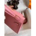Hermes Kelly Mini II Sellier Handmade Bag In Rose Confetti Chevre Mysore Leather Hermes Kelly Mini II Sellier Handmade Bag In Rose Confetti Chevre Mysore Leather