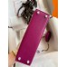Hermes Kelly Mini II Sellier Handmade Bag In Rose Purple Chevre Mysore Leather Hermes Kelly Mini II Sellier Handmade Bag In Rose Purple Chevre Mysore Leather