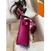 Hermes Kelly Mini II Sellier Handmade Bag In Rose Purple Chevre Mysore Leather Hermes Kelly Mini II Sellier Handmade Bag In Rose Purple Chevre Mysore Leather