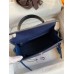 Hermes Kelly Sellier 25 Bicolor Bag in Blue Saphir and Blue France Epsom Calfskin Hermes Kelly Sellier 25 Bicolor Bag in Blue Saphir and Blue France Epsom Calfskin