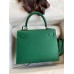 Hermes Kelly Sellier 25 Handmade Bag In Vert Vertigo Epsom Calfskin Hermes Kelly Sellier 25 Handmade Bag In Vert Vertigo Epsom Calfskin