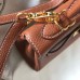 Hermes Kelly 20cm Bag In Gold Clemence Leather GHW Hermes Kelly 20cm Bag In Gold Clemence Leather GHW