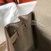 Hermes Kelly 20cm Bag In Grey Clemence Leather GHW Hermes Kelly 20cm Bag In Grey Clemence Leather GHW
