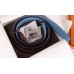 Hermes H Belt Buckle & Blue Clemence 32 MM Strap