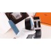 Hermes H Belt Buckle & Blue Clemence 32 MM Strap