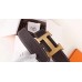 Hermes H Belt Buckle & Chocolate Clemence 32 MM Strap