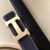 Hermes H Belt Buckle & Black Clemence 32 MM Strap