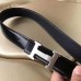 Hermes H Belt Buckle & Black Clemence 32 MM Strap