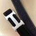 Hermes H Belt Buckle & Black Clemence 32 MM Strap