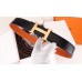 Hermes H Belt Buckle & Orange 32mm Clemence Strap Hermes H Belt Buckle & Orange 32mm Clemence Strap