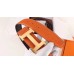 Hermes H Belt Buckle & Orange 32mm Clemence Strap Hermes H Belt Buckle & Orange 32mm Clemence Strap