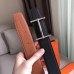 Hermes H d'Ancre Reversible Belt In Brown/Noir Leather Hermes H dAncre Reversible Belt In Brown/Noir Leather