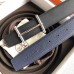 Hermes H d'Ancre Reversible Belt In Sapphire/Ardoise Leather Hermes H dAncre Reversible Belt In Sapphire/Ardoise Leather