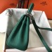 Hermes Kelly 20cm Bag In Vert Vertigo Clemence Leather PHW Hermes Kelly 20cm Bag In Vert Vertigo Clemence Leather PHW