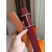 Hermes H d'Ancre Reversible Belt In Gold/Red Epsom Leather Hermes H dAncre Reversible Belt In Gold/Red Epsom Leather