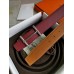 Hermes H d'Ancre Reversible Belt In Gold/Red Epsom Leather Hermes H dAncre Reversible Belt In Gold/Red Epsom Leather