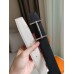 Hermes H d'Ancre Reversible Belt In Black/White Epsom Leather Hermes H dAncre Reversible Belt In Black/White Epsom Leather