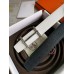 Hermes H d'Ancre Reversible Belt In Black/White Epsom Leather Hermes H dAncre Reversible Belt In Black/White Epsom Leather