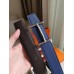 Hermes H d'Ancre Reversible Belt In Indigo/Black Epsom Leather Hermes H dAncre Reversible Belt In Indigo/Black Epsom Leather