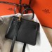 Hermes Kelly 20cm Bag In Black Clemence Leather GHW Hermes Kelly 20cm Bag In Black Clemence Leather GHW
