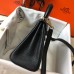 Hermes Kelly 20cm Bag In Black Clemence Leather GHW Hermes Kelly 20cm Bag In Black Clemence Leather GHW