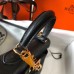 Hermes Kelly 20cm Bag In Black Clemence Leather GHW Hermes Kelly 20cm Bag In Black Clemence Leather GHW