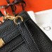 Hermes Kelly 20cm Bag In Black Clemence Leather GHW Hermes Kelly 20cm Bag In Black Clemence Leather GHW
