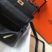 Hermes Kelly 20cm Bag In Black Clemence Leather GHW Hermes Kelly 20cm Bag In Black Clemence Leather GHW