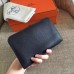 Hermes Dogon Duo Wallet In Black Clemence Leather Hermes Dogon Duo Wallet In Black Clemence Leather