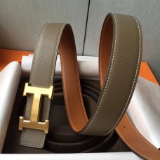 Hermes H Belt Buckle & Taupe Epsom 32 MM Strap Hermes H Belt Buckle & Taupe Epsom 32 MM Strap