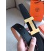 Hermes Quizz 32mm Reversible Belt In Brown Clemence Leather Hermes Quizz 32mm Reversible Belt In Brown Clemence Leather