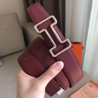 Hermes Tonight 38MM Reversible Belt In Ruby/Gold Epsom Leather Hermes Tonight 38MM Reversible Belt In Ruby/Gold Epsom Leather