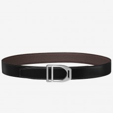 Hermes Etrier Buckle Belt & Chocolate Clemence 32 MM Strap Hermes Etrier Buckle Belt & Chocolate Clemence 32 MM Strap