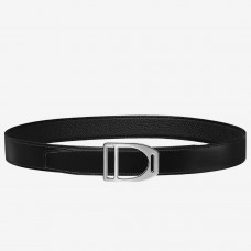 Hermes Etrier Buckle Belt & Black Clemence 32 MM Strap Hermes Etrier Buckle Belt & Black Clemence 32 MM Strap