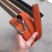 Hermes Etrier Buckle Belt & Orange Clemence 32 MM Strap