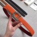 Hermes Etrier Buckle Belt & Orange Clemence 32 MM Strap